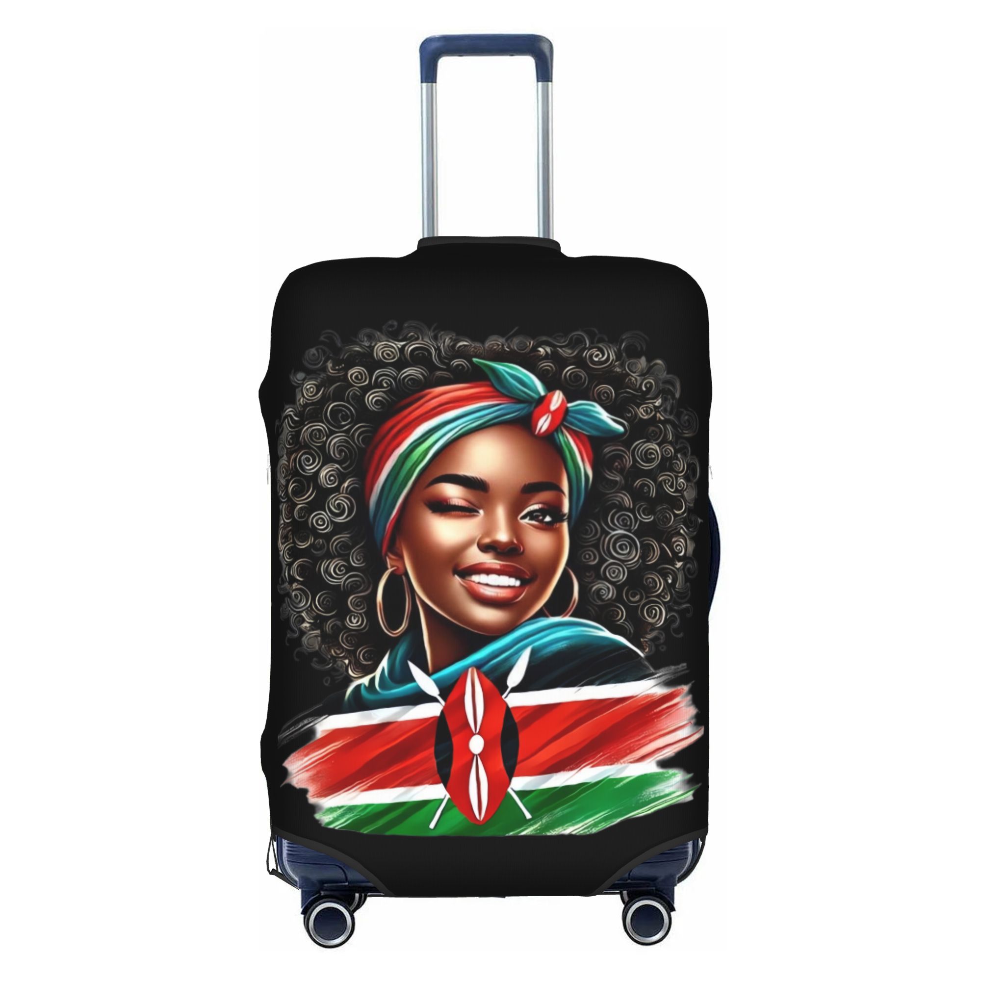 Travel Accessories Kenya - Kenya Flag African American Luggage Cover
