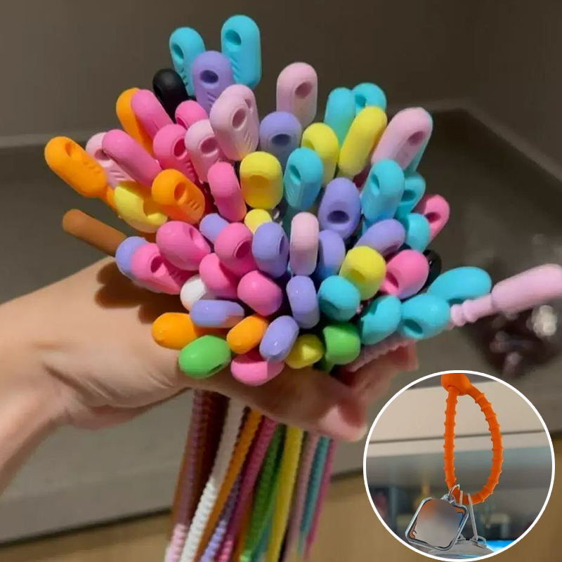 Reusable Zip Bag - 200Pcs/Lot Silicone Reusable Bag Ties Keychain