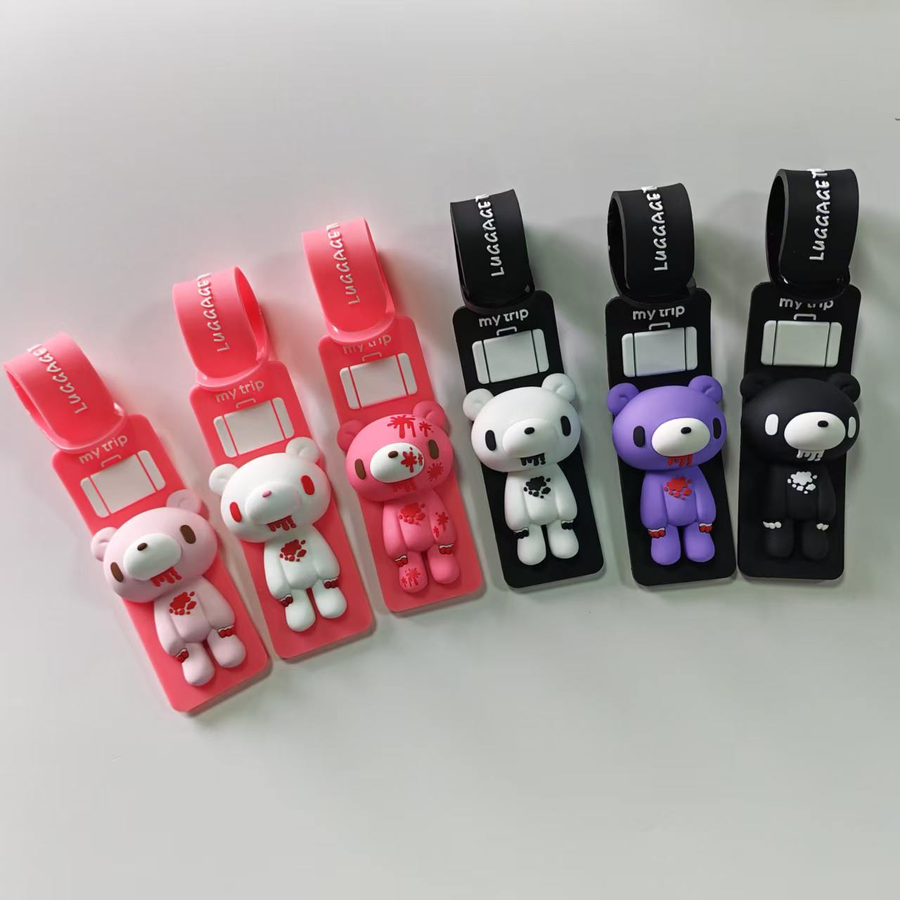 Travel Accessories Name - Cute Cartoon Bear Silicone Luggage Tag,