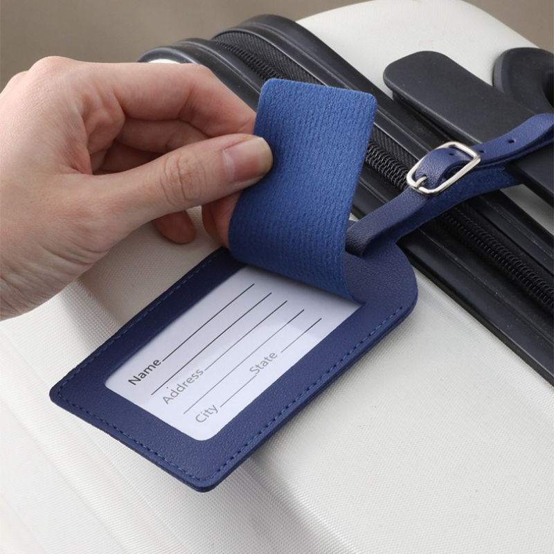 Women Men Luggage Tags PU Leat - Travel Accessories Name 评论和价格