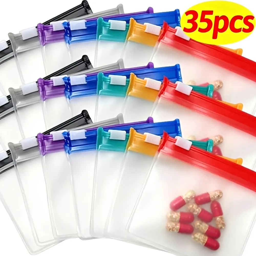 Mini Colorful Pill Dispenser B - Reusable Zip Bag 评论和价格