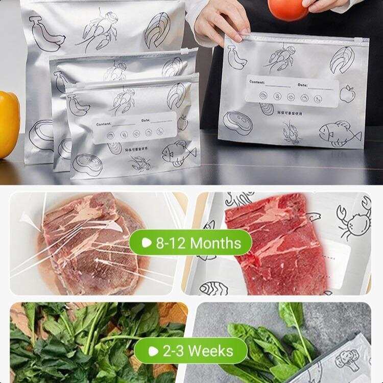 90PCS Multi-Size Reusable Alum - Reusable Zip Bag 评论和价格