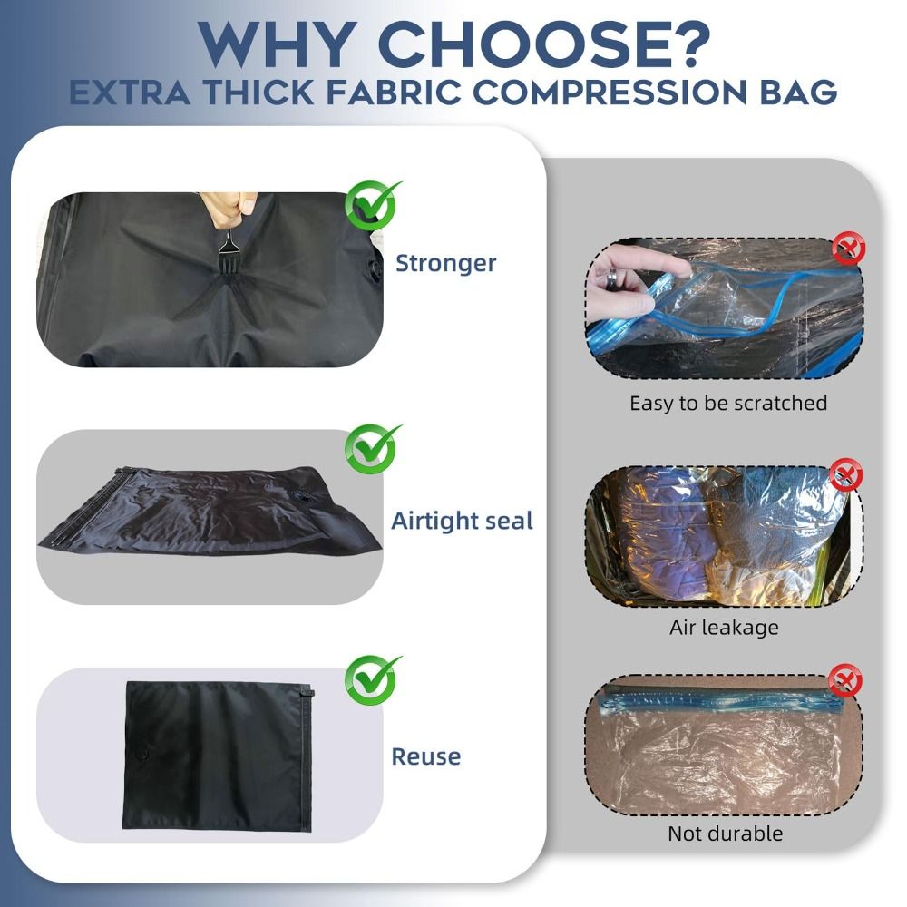 Reusable Hand Roll Vacuum Bags - Compression Bag Vacuum 评论和价格