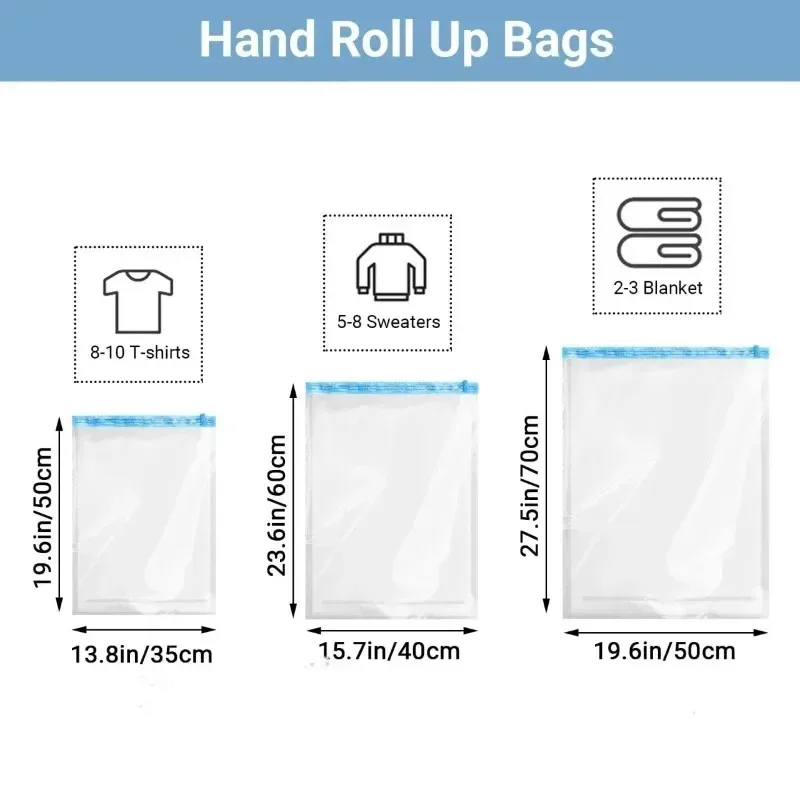 Roll Up Space Saver Travel Sto - Compression Bag Vacuum 评论和价格