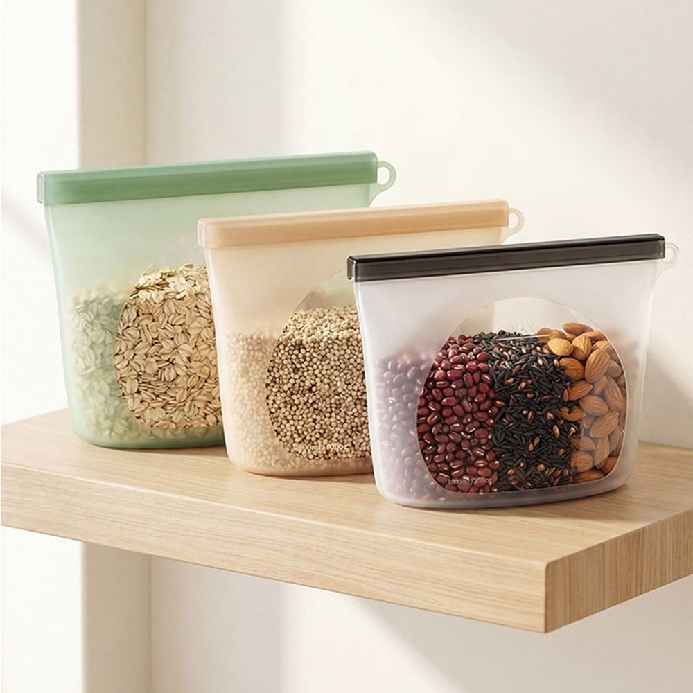 Silicone Food Preservation Bag - Reusable Zip Bag 评论和价格