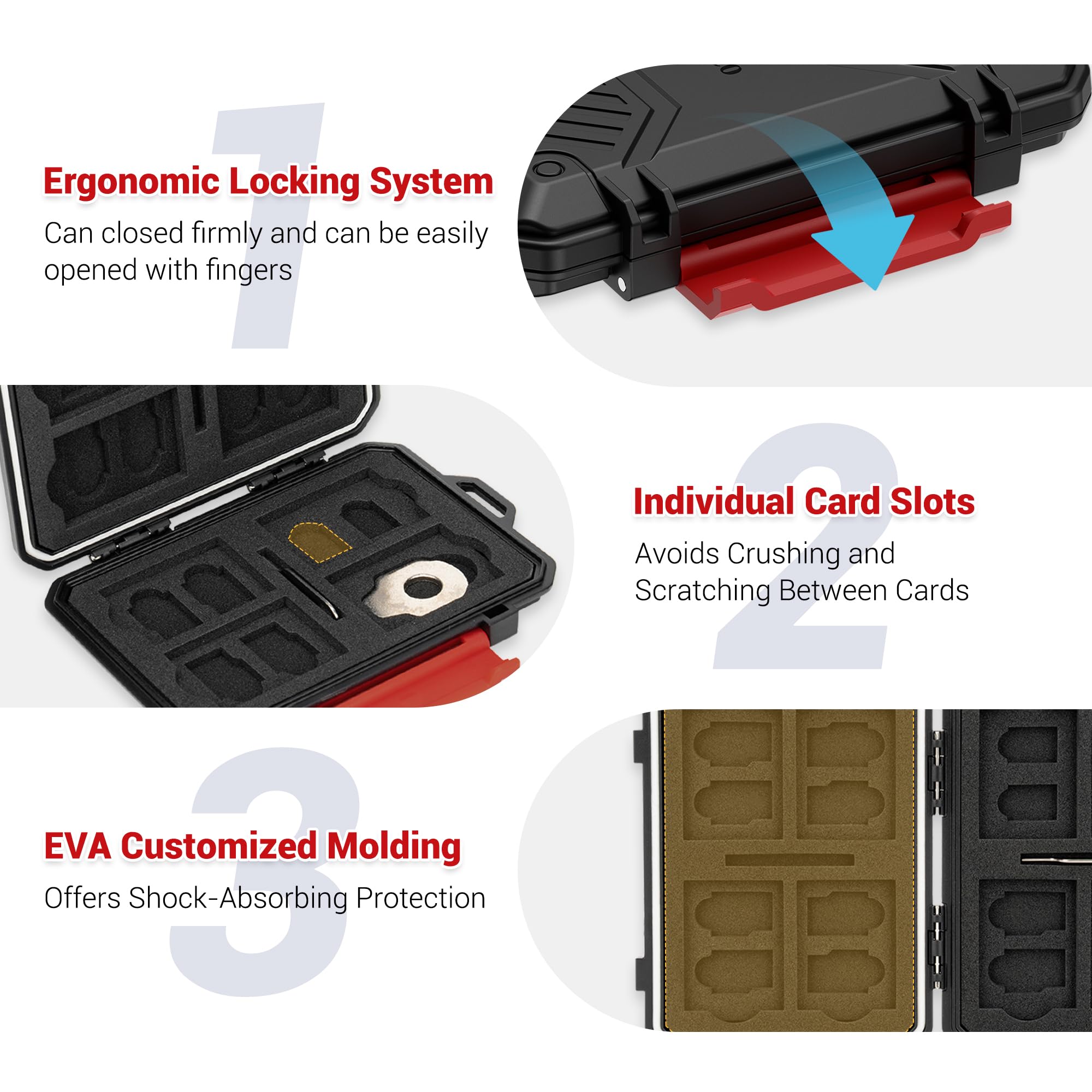 18 Slot Waterproof Memory Card - Sim Card Holder Case 评论和价格