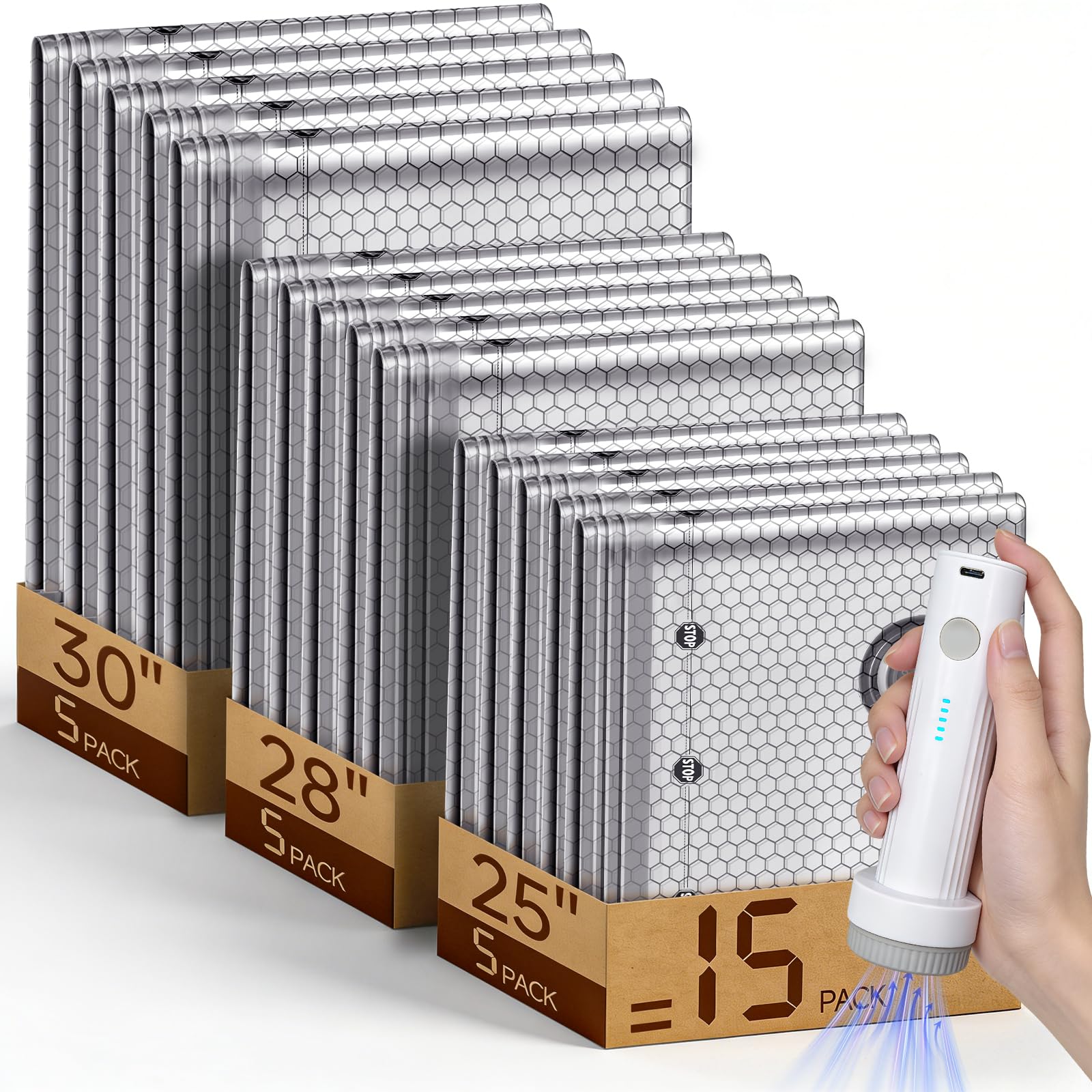 15 Pack Vacuum Storage Bags fo - Compression Bag Vacuum 评论和价格