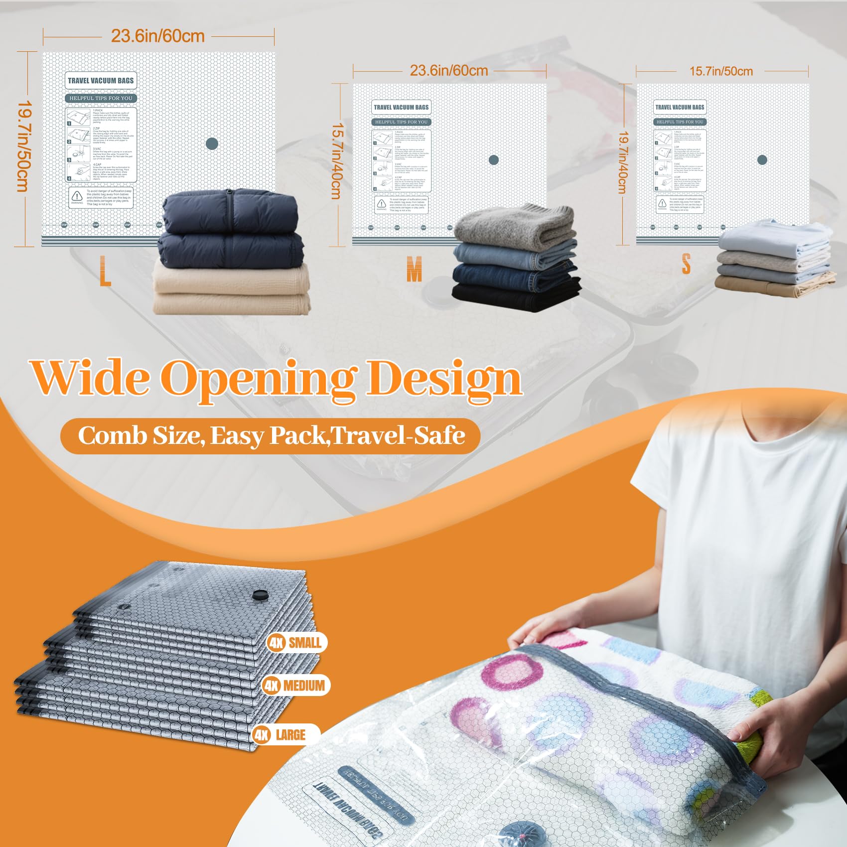 15 Pack Vacuum Storage Bags fo - Compression Bag Vacuum 评论和价格