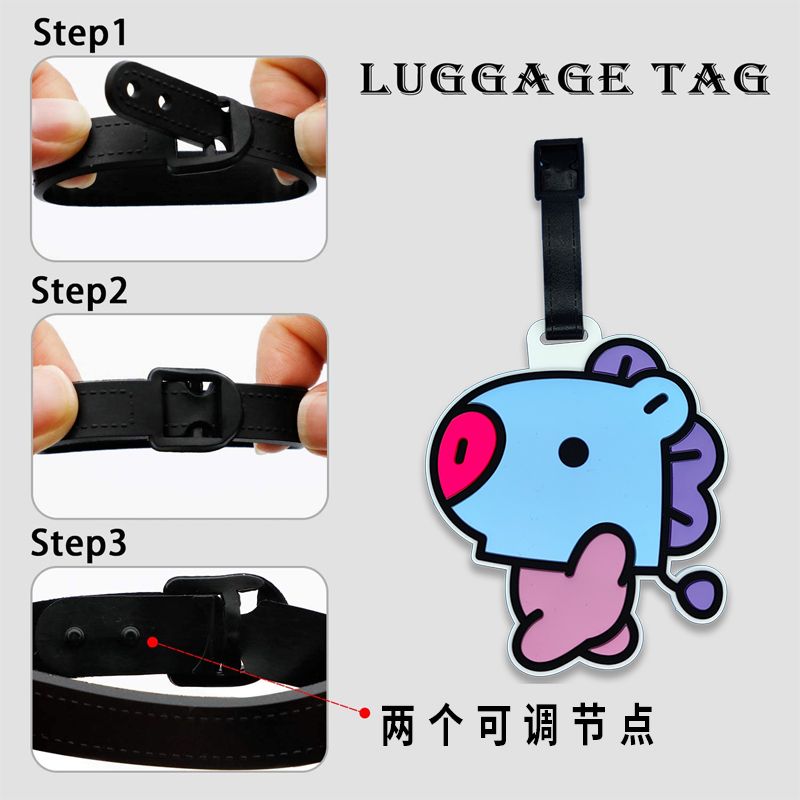 BT21 cartoon cute keychain Kaw - Travel Accessories Unisex 评论和价格
