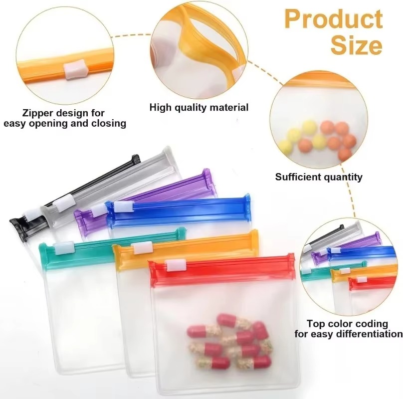 Mini Colorful Pill Dispenser B - Reusable Zip Bag 评论和价格