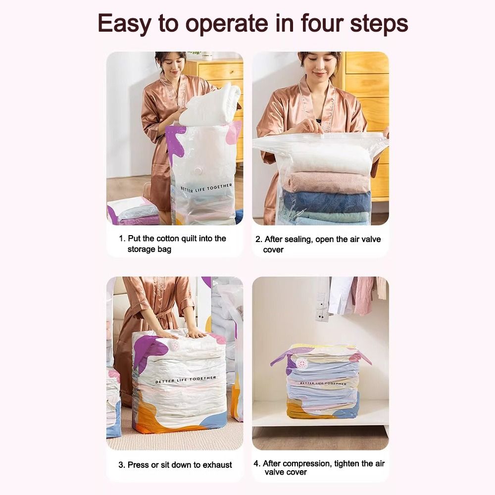 No Pump Vacuum Storage Bags Du - Compression Bag Vacuum 评论和价格