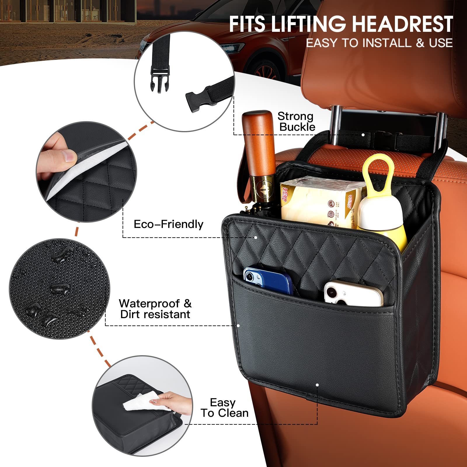 Hanging Storage Pocket Automot - Travel Accessories Car 评论和价格