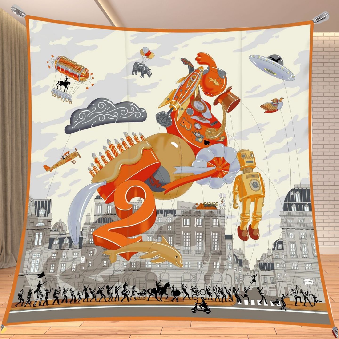 90cm Twill Silk Like Square Sc - Travel Accessories Unisex 评论和价格