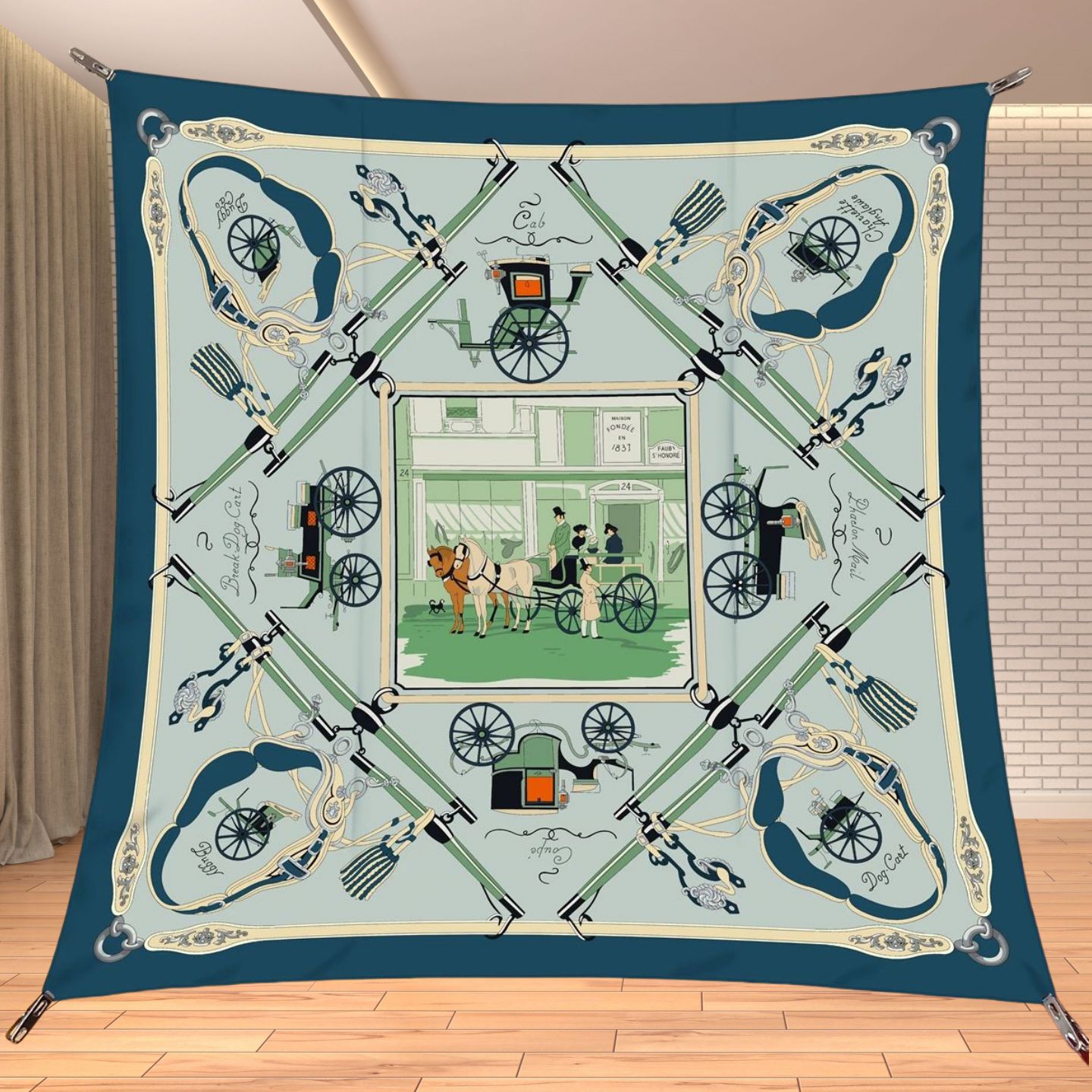 90cm Twill Silk Like Square Sc - Travel Accessories Unisex 评论和价格
