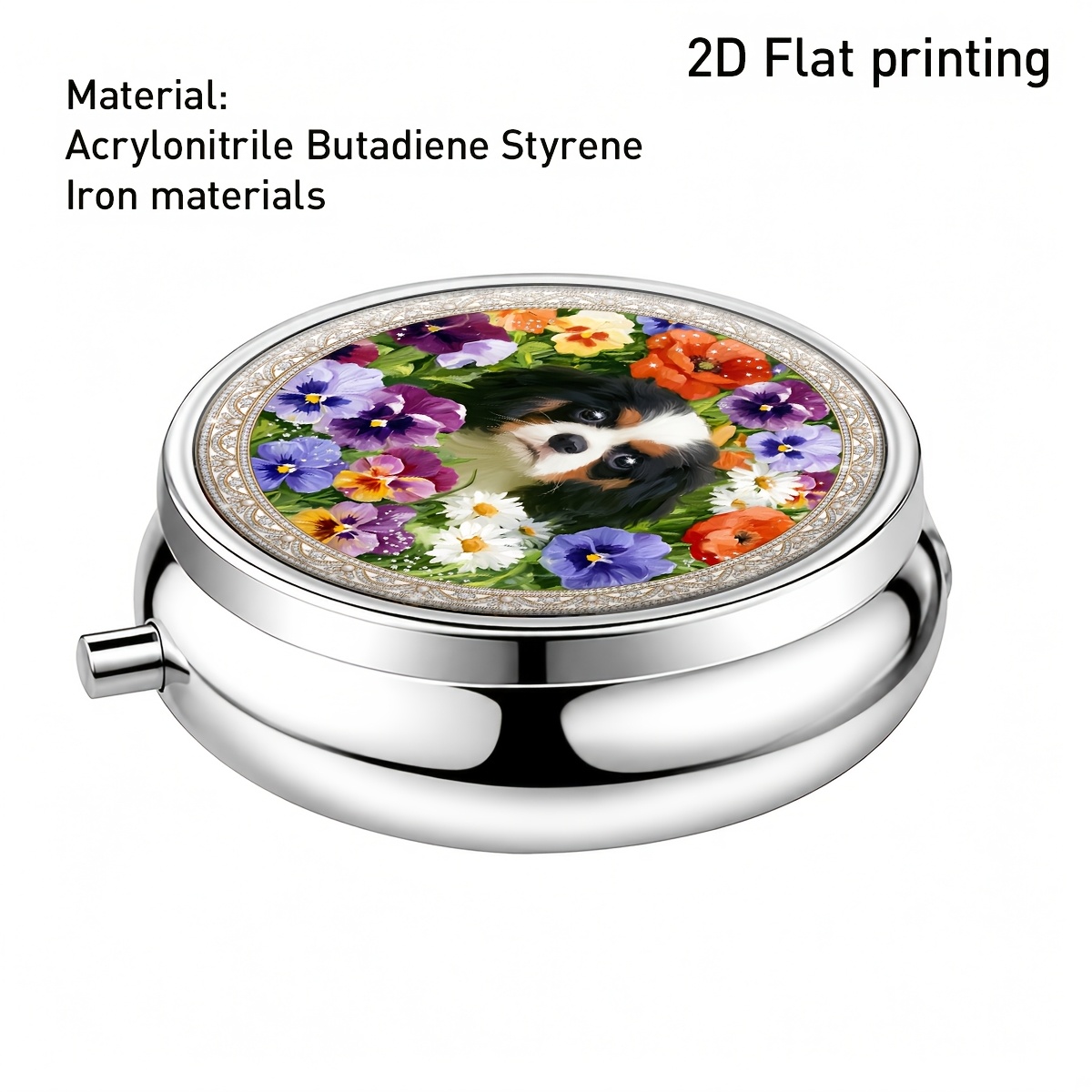 Round Metal Pill Box with a Bl - Travel Accessories You Need 评论和价格