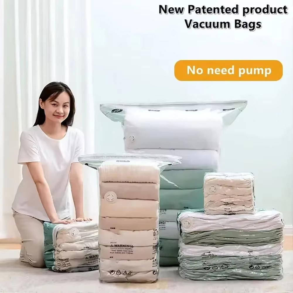 1pc No Need Pump Vacuum Compre - Compression Bag Vacuum 评论和价格