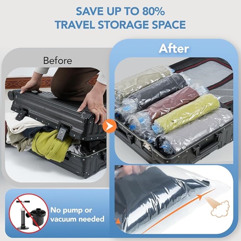 Compression Bags for Travel- T - Compression Bag Vacuum 评论和价格