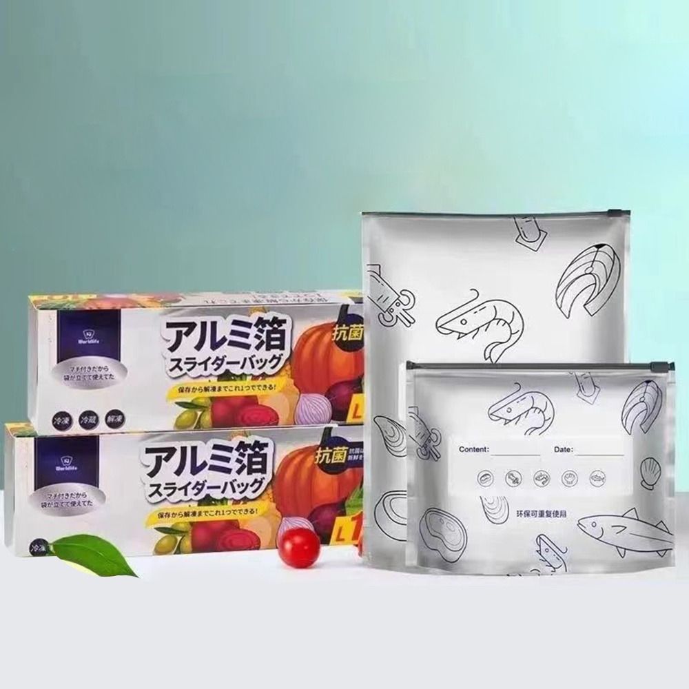 10Pcs/Bag Large Capacity Alumi - Reusable Zip Bag 评论和价格