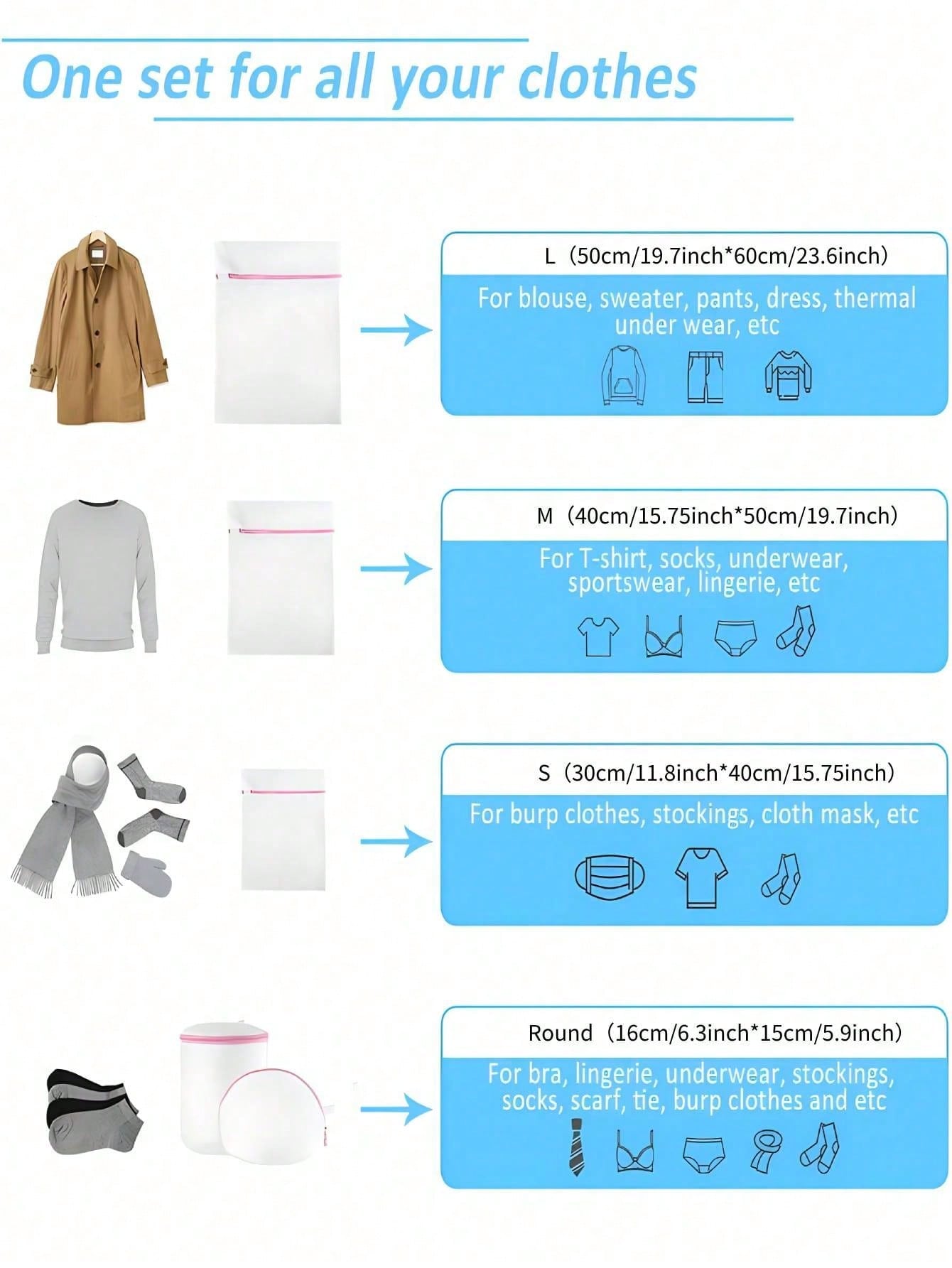 3Pcs/Set Zipped Laundry Bags R - Reusable Zip Bag 评论和价格