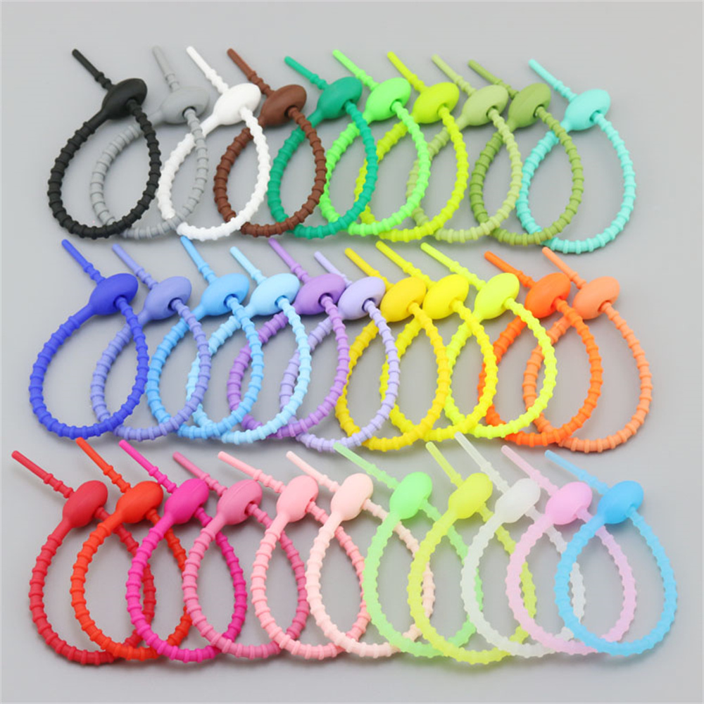 10Pcs/Lot Multi Color Silicone - Reusable Zip Bag 评论和价格