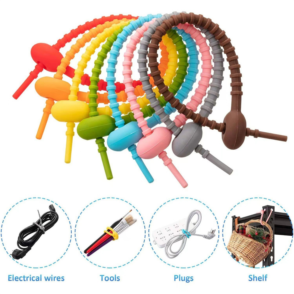 10Pcs/Lot Multi Color Silicone - Reusable Zip Bag 评论和价格