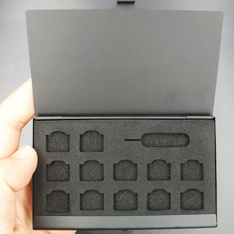 New 12-Slots-NANO+1-Slot-Card- - Sim Card Holder Case 评论和价格