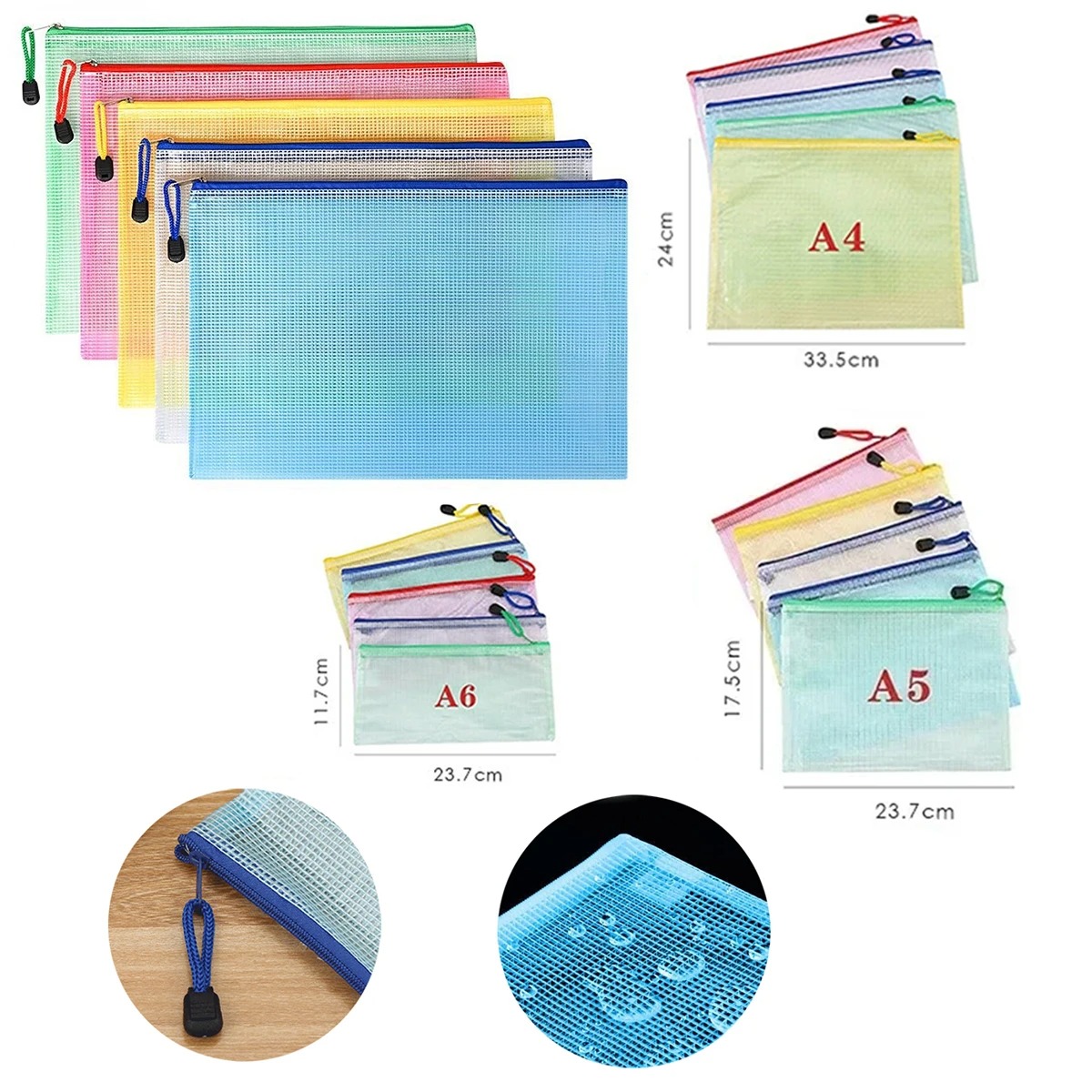 5/20/50/100PC Stationery Stora - Reusable Zip Bag 评论和价格