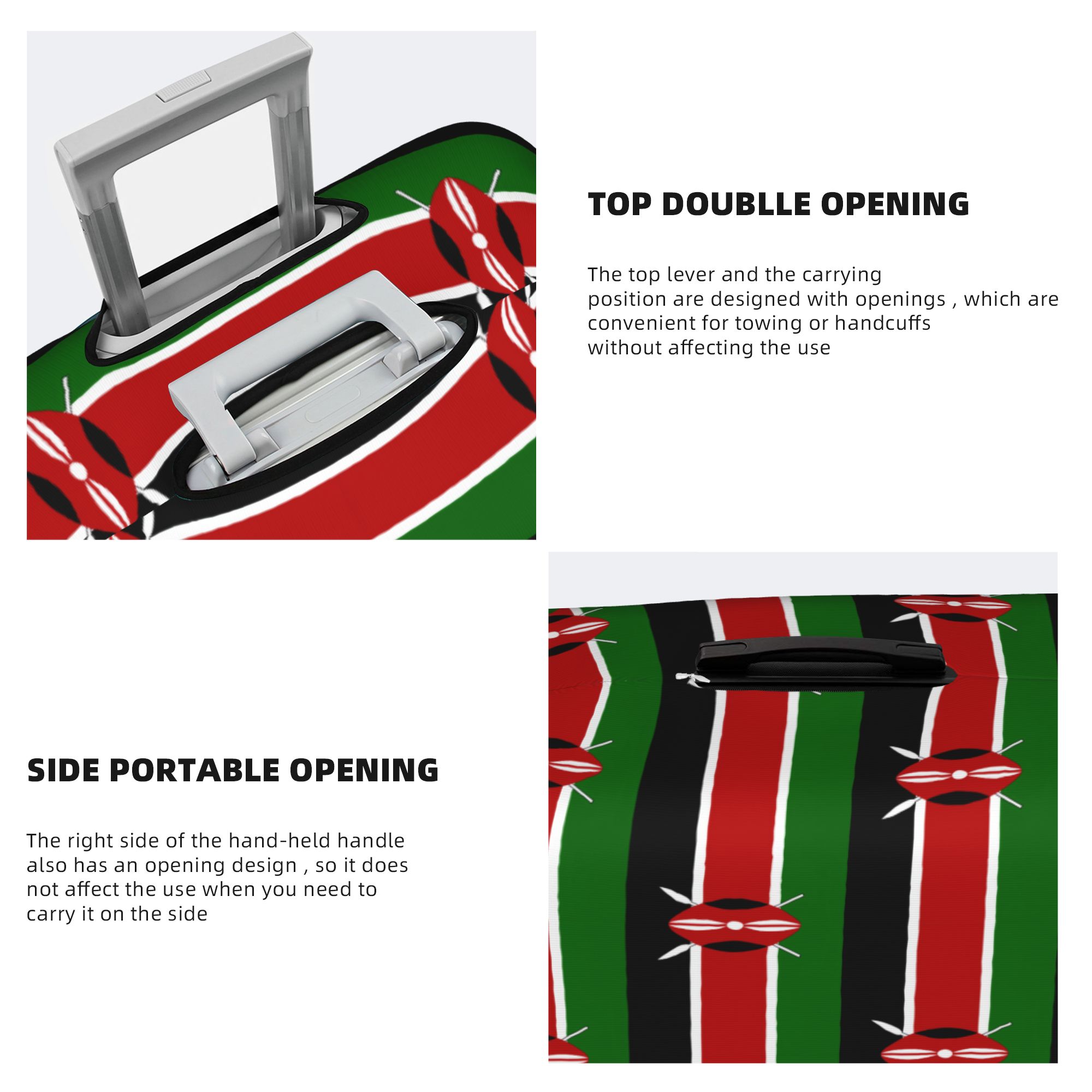 Kenya Flag  Luggage Cover Elas - Travel Accessories Kenya 评论和价格